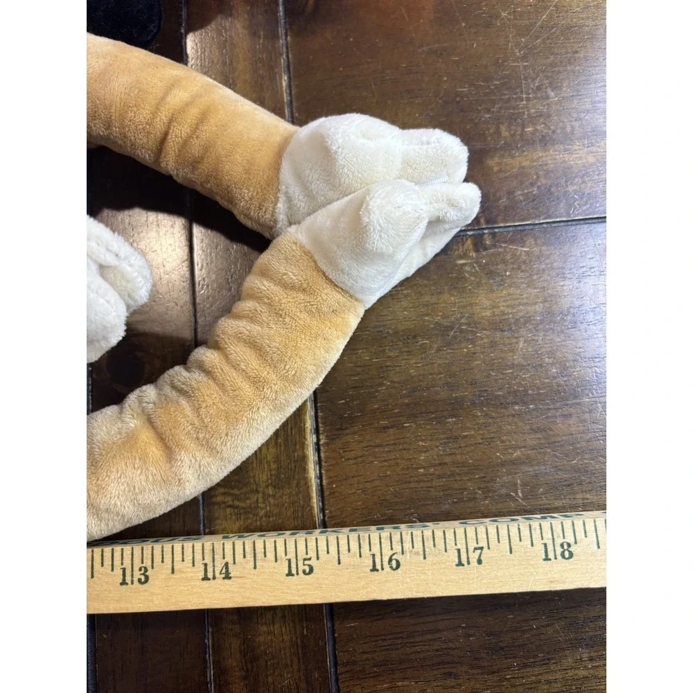 Fun Stuff Bulldog Hanging‎ Plush Hugging Brown Hook Loop 17 Inch Long Arms Legs